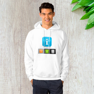 Symboler för modern Glossy-information Hoodie