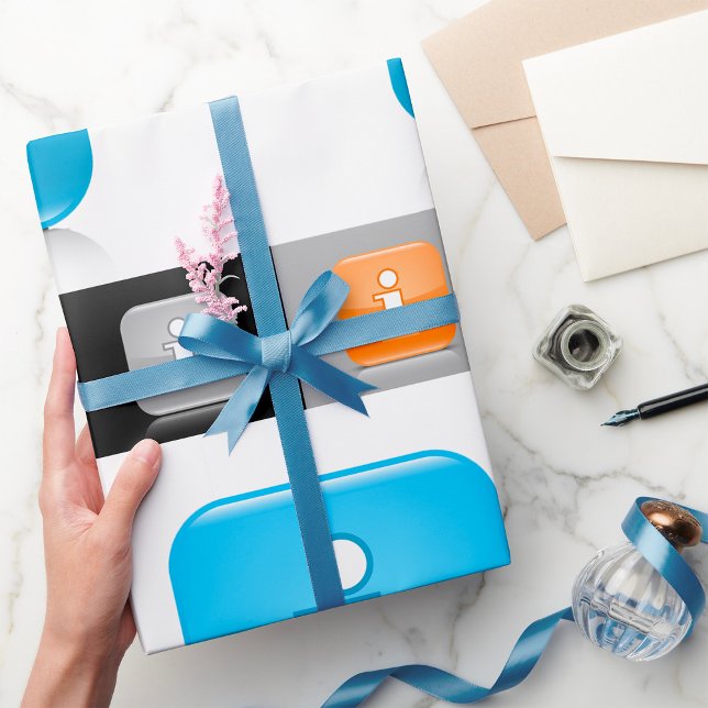 Symboler för modern Glossy-information Presentpapper (Skapare uppladdad)