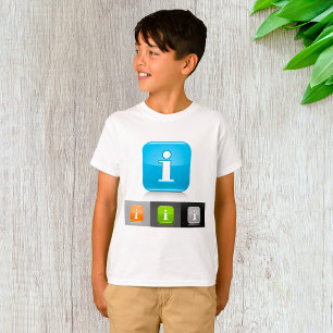 Symboler för modern Glossy-information T Shirt