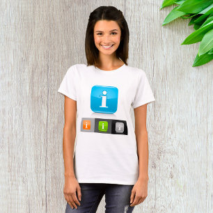 Symboler för modern Glossy-information T Shirt