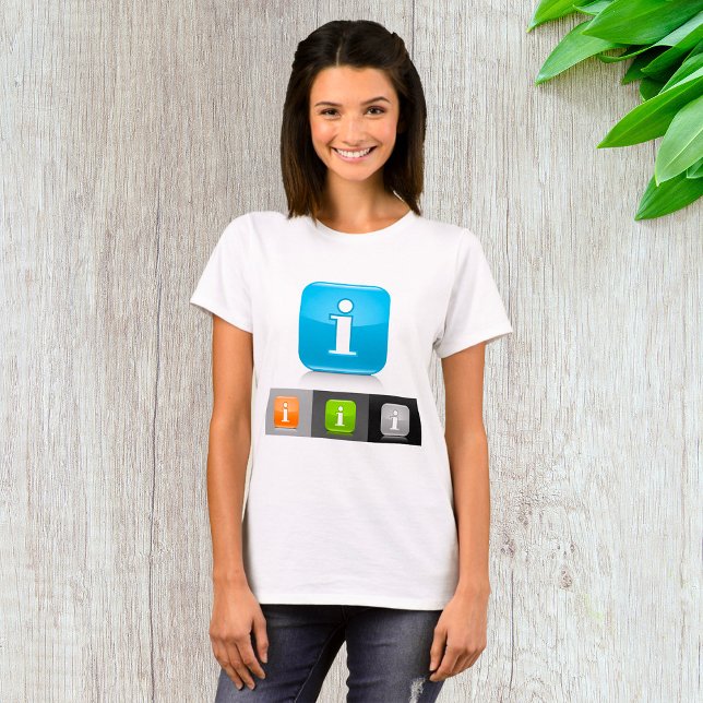 Symboler för modern Glossy-information T Shirt (Skapare uppladdad)