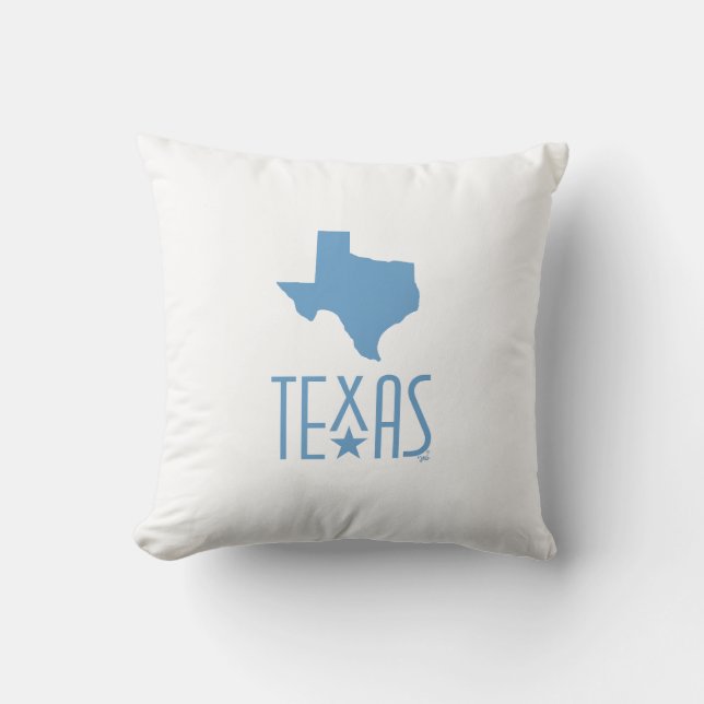 Symboler för Texas, delstaten Texas, blå Kudde (Framsida)