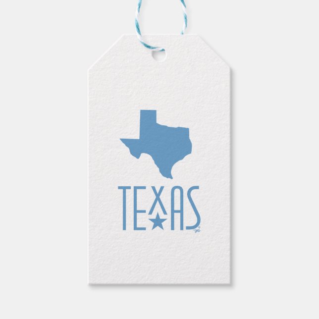 Symboler för Texas, delstaten Texas, blå Presentetikett (Framsidan)