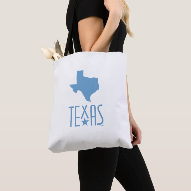 Symboler för Texas, delstaten Texas, blå Tygkasse (Närbild)
