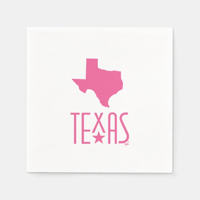 Symboler för Texas, delstaten Texas, rosa Pappersservett (Framsidan)
