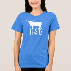 Symboler för Texas, Longhorn, blå T Shirt