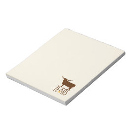 Symboler för Texas, Longhorn, brun Anteckningsblock