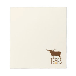 Symboler för Texas, Longhorn, brun Anteckningsblock
