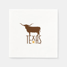 Symboler för Texas, Longhorn, brun Pappersservett