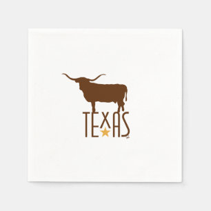 Symboler för Texas, Longhorn, brun Pappersservett