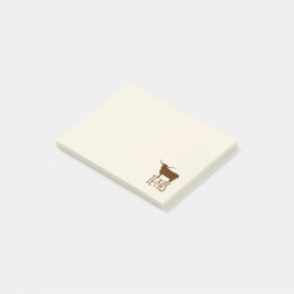 Symboler för Texas, Longhorn, brun Post-it Block