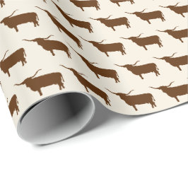 Symboler för Texas, Longhorn, brun Presentpapper