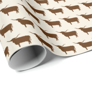 Symboler för Texas, Longhorn, brun Presentpapper