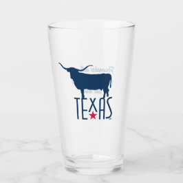 Symboler för Texas, Longhorn, marinblå Glaskopp