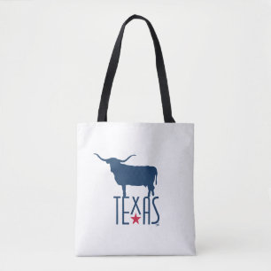 Symboler för Texas, Longhorn, marinblå Tygkasse