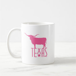 Symboler för Texas, Longhorn, rosa Kaffemugg