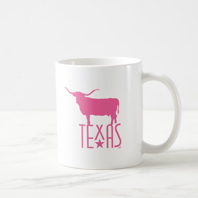 Symboler för Texas, Longhorn, rosa Kaffemugg (Höger)