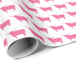 Symboler för Texas, Longhorn, rosa Presentpapper