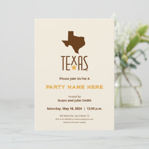Symboler för Texas, Texas delstat, brun Inbjudningar