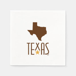 Symboler för Texas, Texas delstat, brun Pappersservett