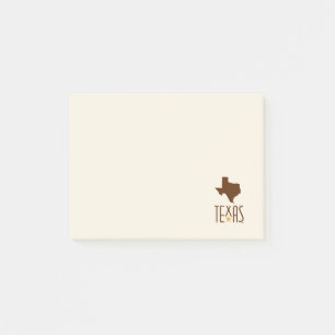 Symboler för Texas, Texas delstat, brun Post-it Block