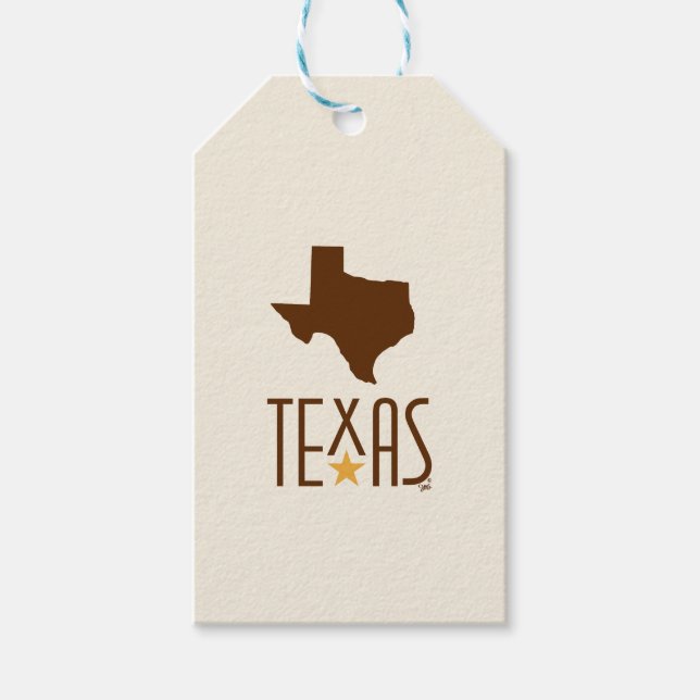 Symboler för Texas, Texas delstat, brun Presentetikett (Framsidan)