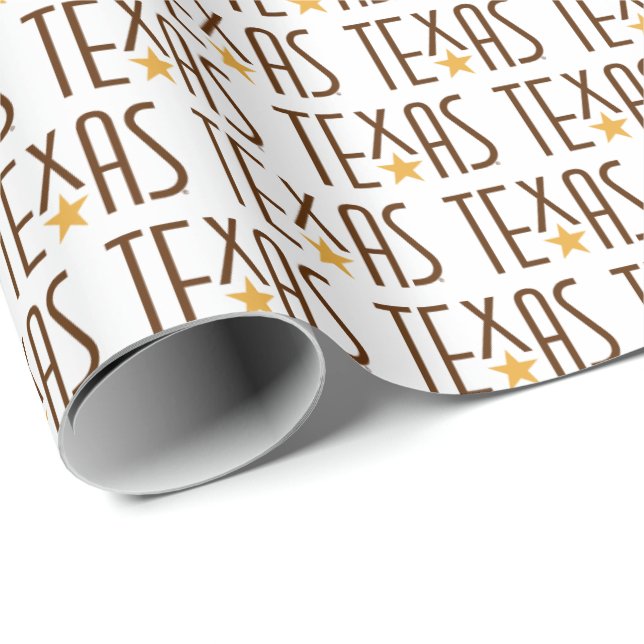 Symboler för Texas, Texas och Star Brown Presentpapper (Rullad Hörn)