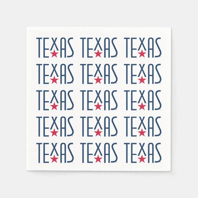 Symboler för Texas, Texas och Star Navy Pappersservett (Framsidan)