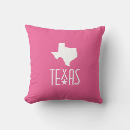 Symboler för Texas, Texas vit, rosa bakgrund Kudde