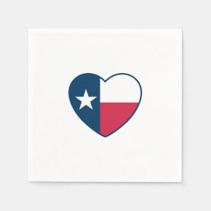 Symboler för Texas, Texasflagga, Hjärta Pappersservett