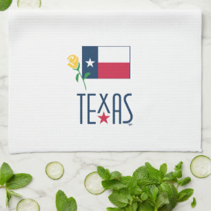 Symboler för Texas, Texasflagga och gul rosettglas Kökshandduk