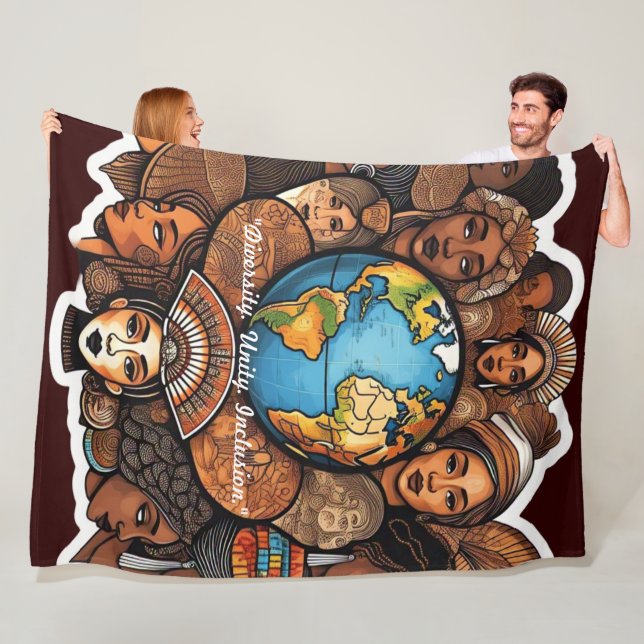 "Symboler för Tillsammans" Fleecefilt (På plats)