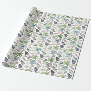 Symboler för vinterSolsticefloror Presentpapper