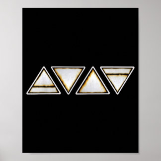 Symboler jord luft eld vatten wicca natur häxor  poster