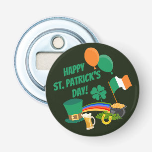 Symboler och traditioner i lycklig Saint patrick's Flasköppnare