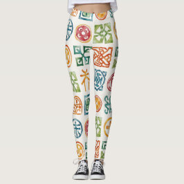 Symboler Sömlösa Mönster Leggings