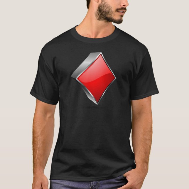 symbolet för poker 3D med skuggar T Shirt (Framsida)