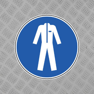 symboletikett för bära Protective Clothing Klistermärken