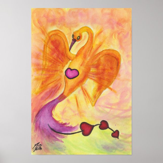 Symbolfrihet för konstfoenix kärlek poster (Framsidan)