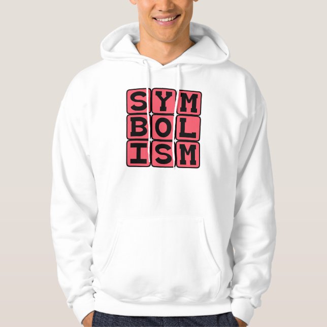 Symbolik, konstnärlig anordning sweatshirt med luva (Framsida)