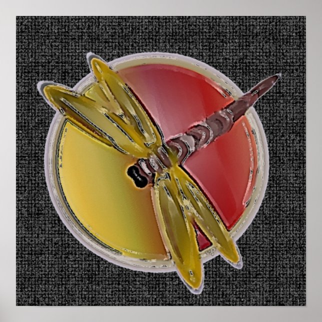 Symbolisk Dragonfly Poster (Framsidan)