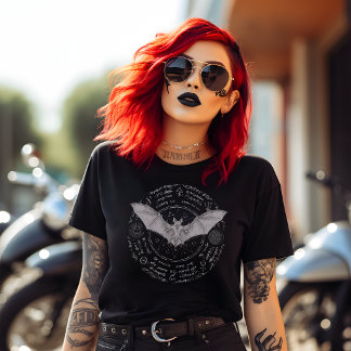 Symbolisk fladdermusdesign t shirt