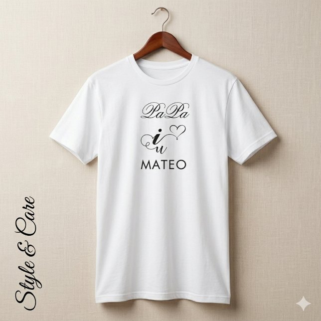 Symbolisk I Love You Pappa T-shirt presentdesign (Symbolic I Love You Papa T Shirt Gift Design)