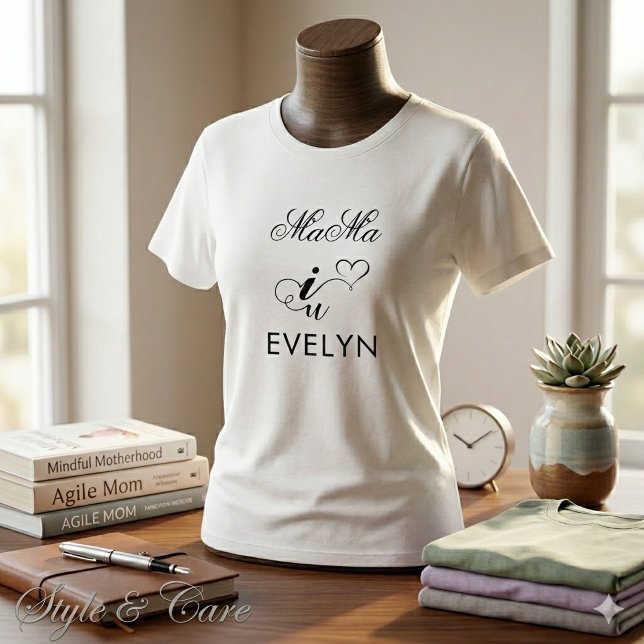 Symbolisk Jag älskar dig Mamma Tri Blend Tröja Des (Symbolic I Love You Mama Tri Blend Shirt Design)