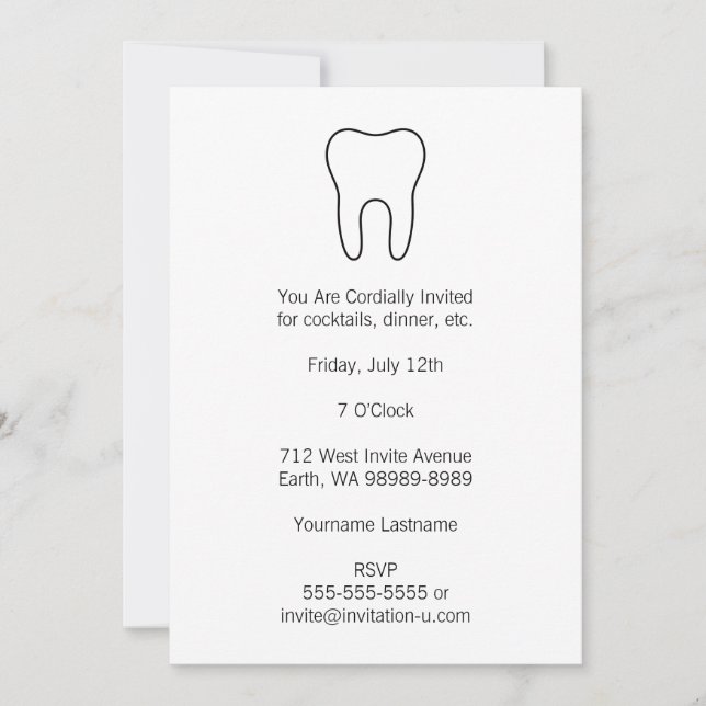 Symbolisk tand inbjudningar (Framsida)