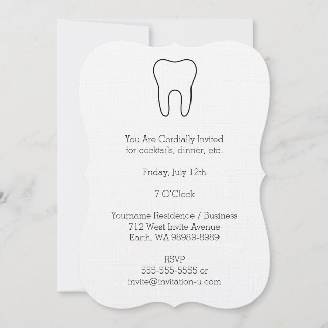 Symbolisk tand inbjudningar (Framsida)