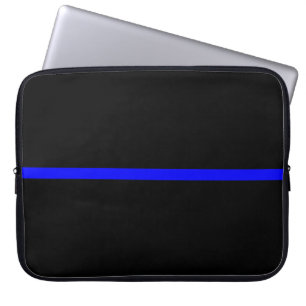 Symbolisk tunn blå linje Påstående Laptop Sleeve