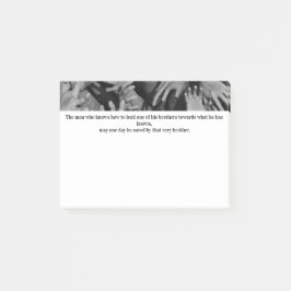 Symbolisk uppspelning av Händer i Monokrom Post-it Block