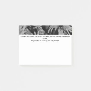 Symbolisk uppspelning av Händer i Monokrom Post-it Block