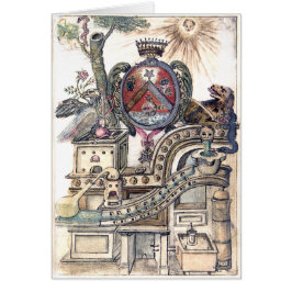 Symboliskt alkemiseminarium hälsningskort